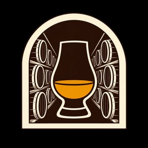 Dram Cellar whisky glass and barrel mark